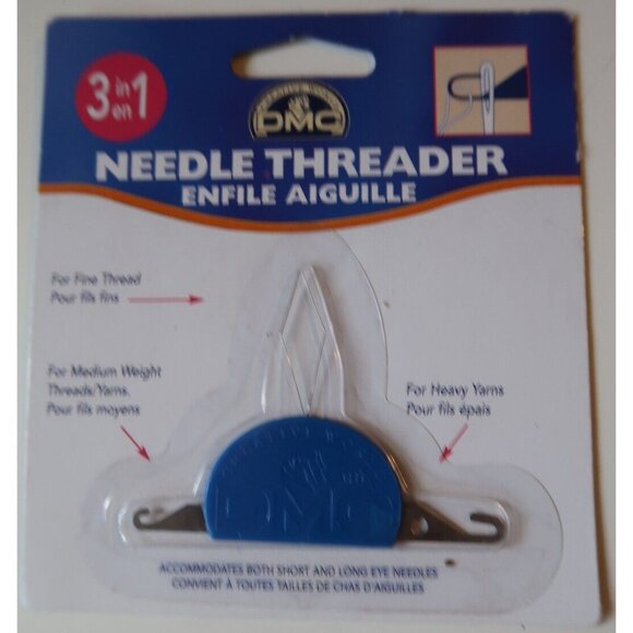DMC 3-In-1 Needle Threader For Fine Medium & Heavy Threads - Picture 1 of 2